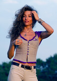 Top OM m. Kapuze, blau/grau XL Top OM m. Kapuze, blau/grau XL