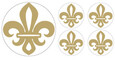 Aufkleber-Set Lilie, gold