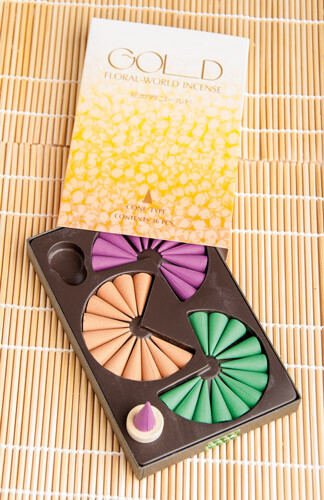 Japanische Räucherkegel - Gold Sortiment