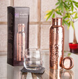 Trinkflasche mit der Blume des Lebens aus Kupfer, 900ml