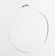 Hals-Kette Kautschukband transparent 42 cm, Verschluss 925er Silber Hals-Kette Kautschukband transparent 42 cm, Verschluss 925er Silber