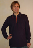 Polo-zip Langarm Gr.XL, marine Polo-zip Langarm Gr.XL, marine
